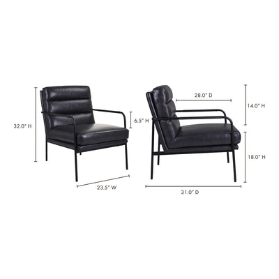 Verlaine Chair Raven Black by Moe's Home