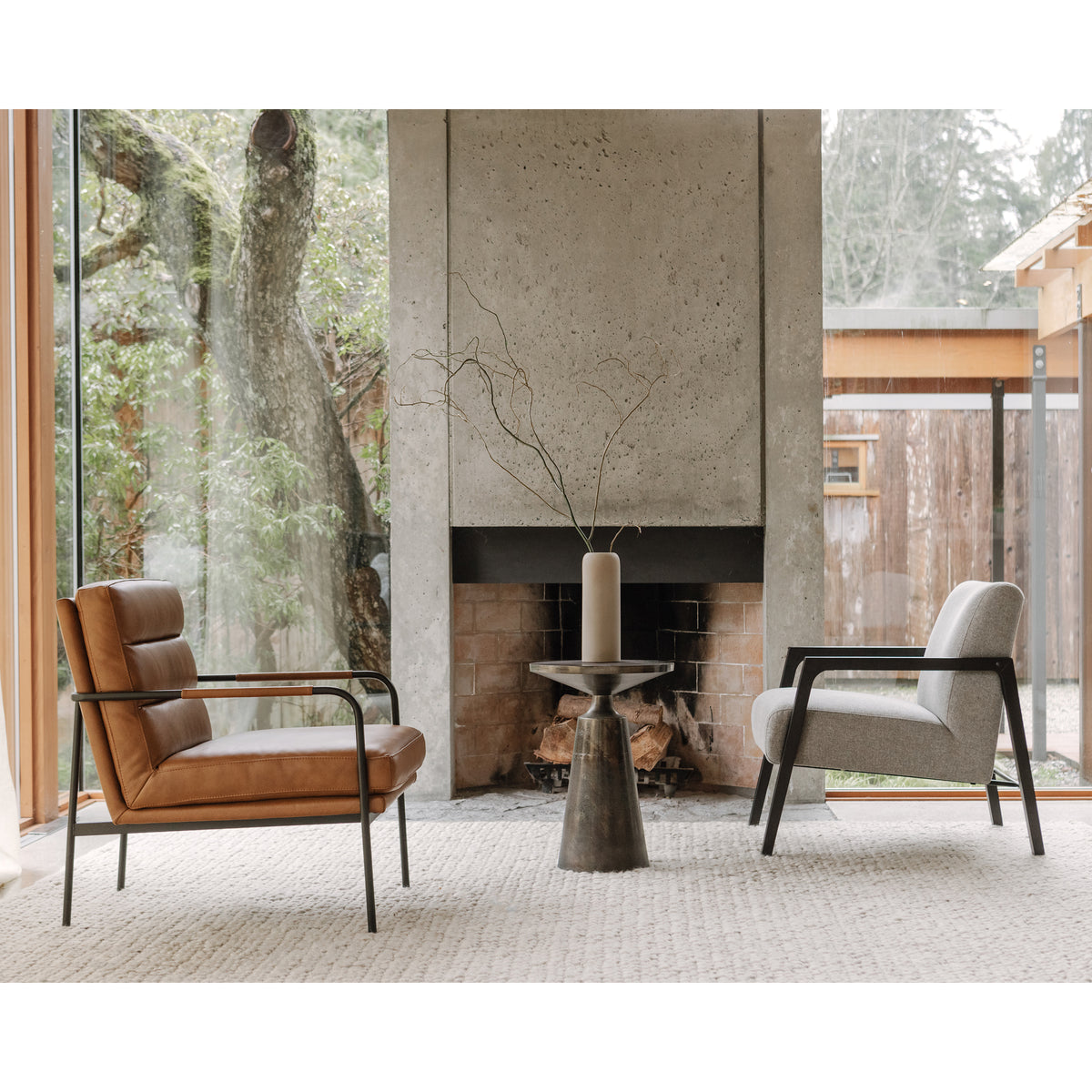 Verlaine Armchair Chestnut Brown by Moe's Home