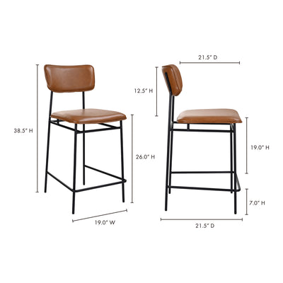 Sailor Counter Stool Brown by Moe's Home