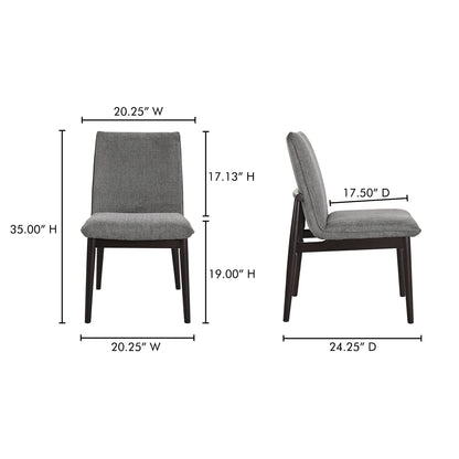 Charlie Dining Chair Dark Grey – Set Of Two