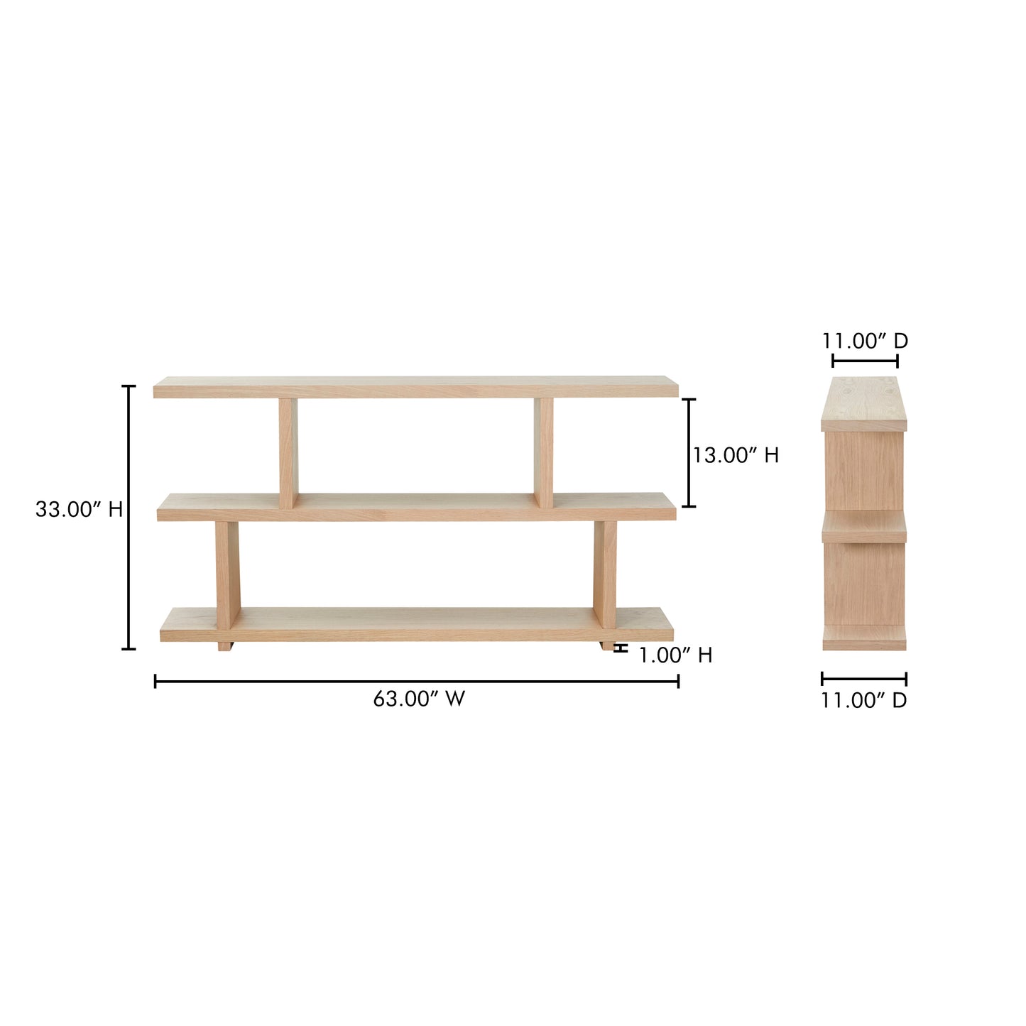 Miri Small Shelf Oak by Moe's Home