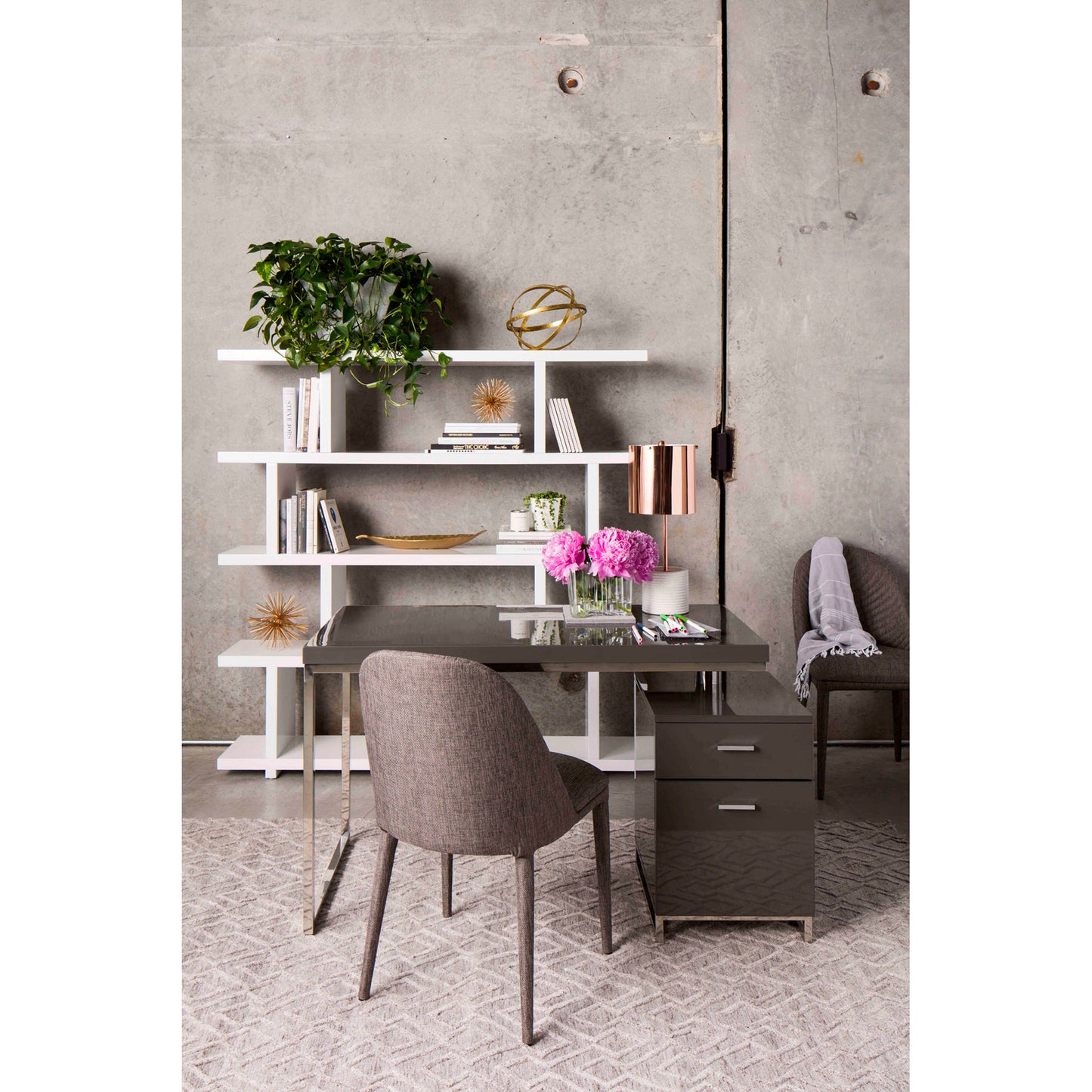 Miri Large Shelf White by Moe's Home
