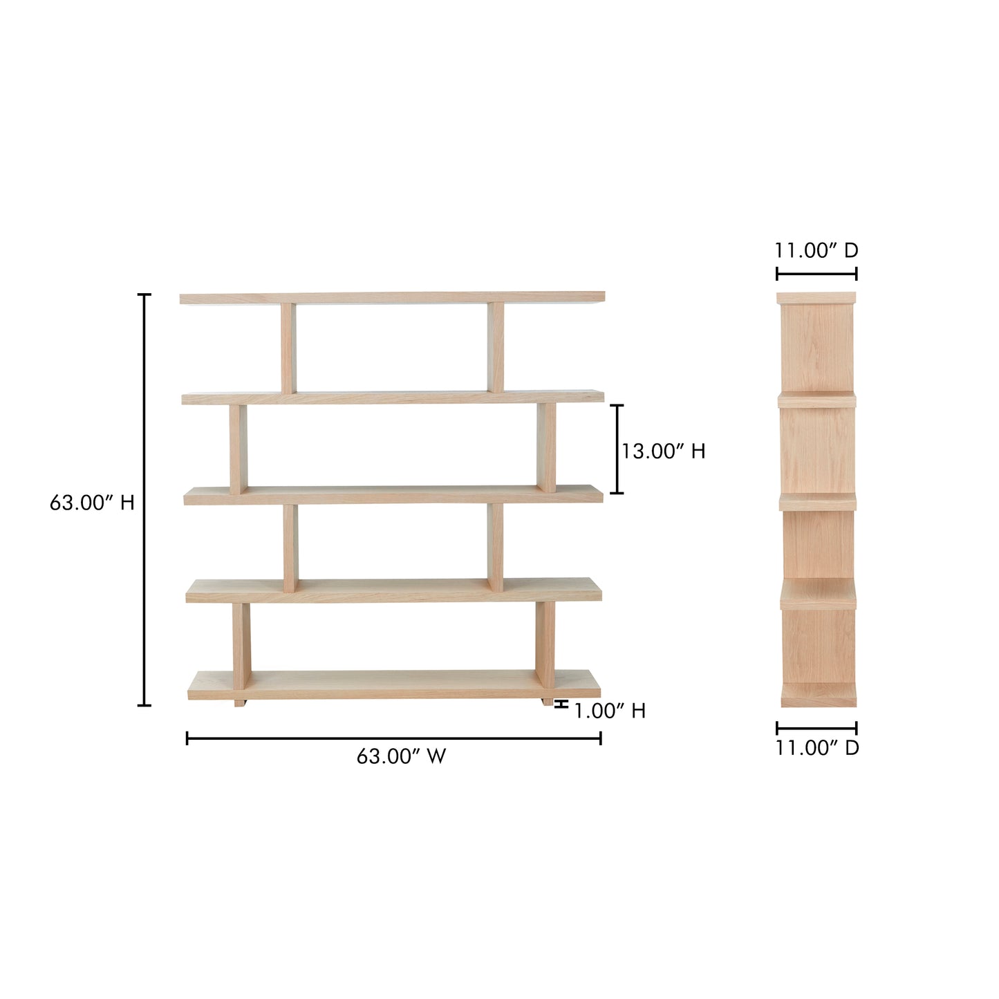 Miri Large Shelf Oak by Moe's Home