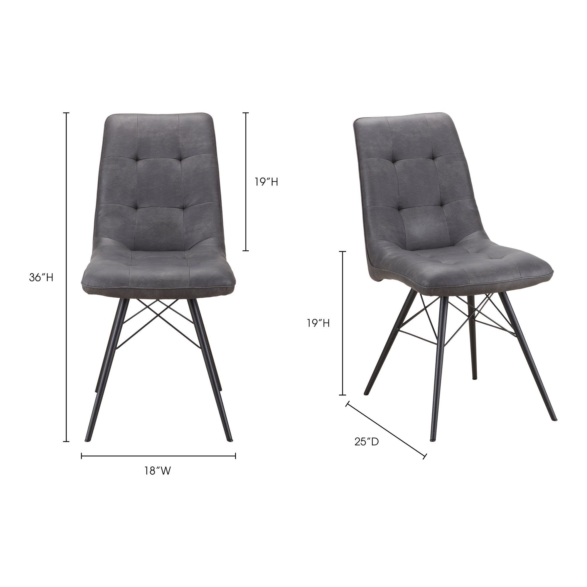 Morrison Side Chair Grey- Set Of Two