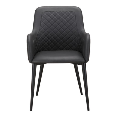 Cantata Dining Chair Mayon Black Vegan Leather - Set Of Two by Moe's Home