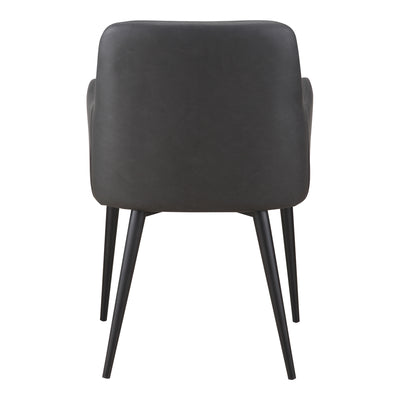 Cantata Dining Chair Mayon Black Vegan Leather - Set Of Two by Moe's Home