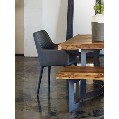 Cantata Dining Chair Mayon Black Vegan Leather - Set Of Two by Moe's Home