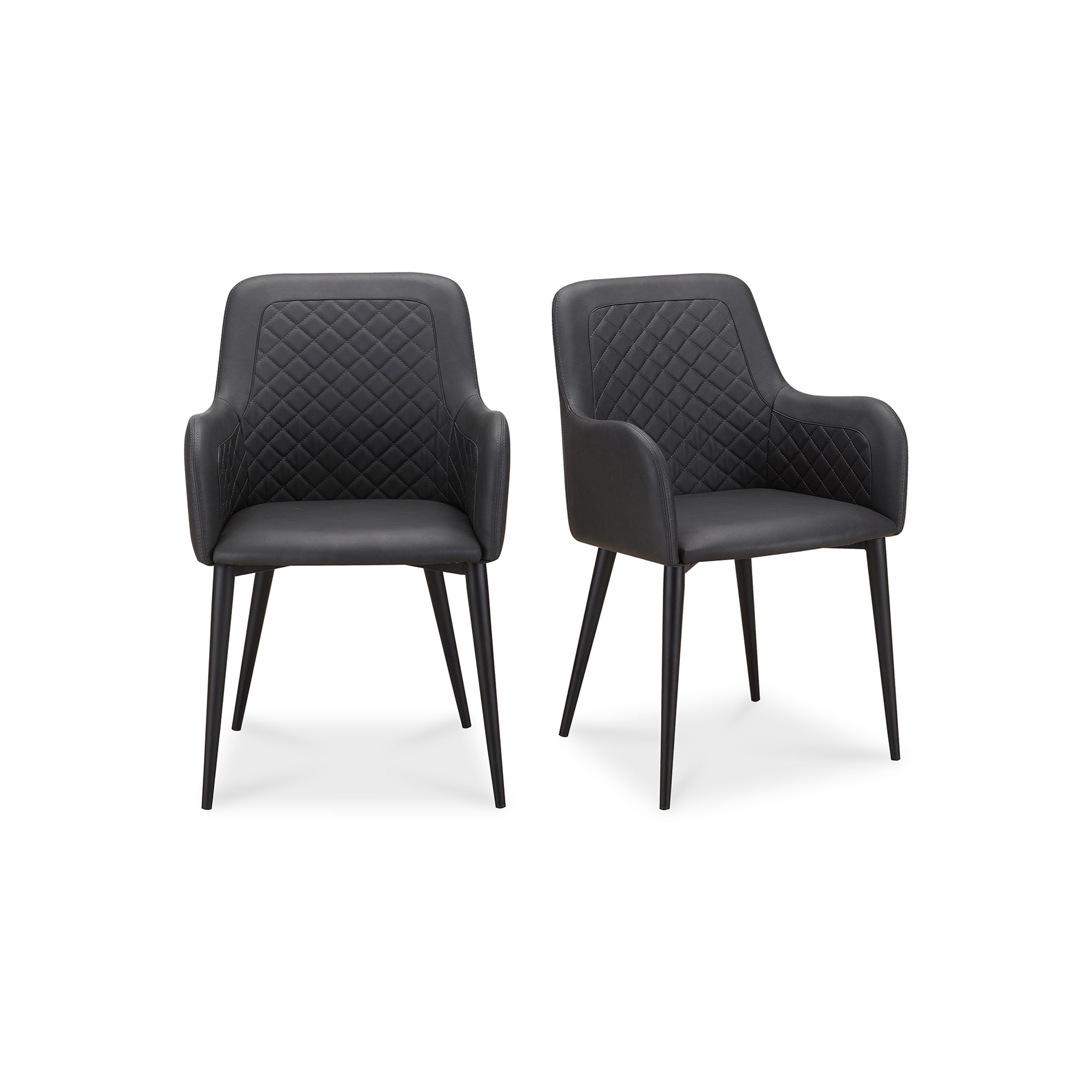 Cantata Dining Chair Mayon Black Vegan Leather - Set Of Two | Black