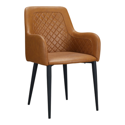 Cantata Dining Chair Tawny Vegan Leather - Set Of Two by Moe's Home