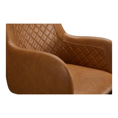 Cantata Dining Chair Tawny Vegan Leather - Set Of Two by Moe's Home