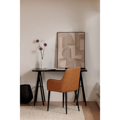 Cantata Dining Chair Tawny Vegan Leather - Set Of Two by Moe's Home