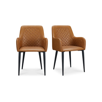 Cantata Dining Chair Tawny Vegan Leather - Set Of Two by Moe's Home