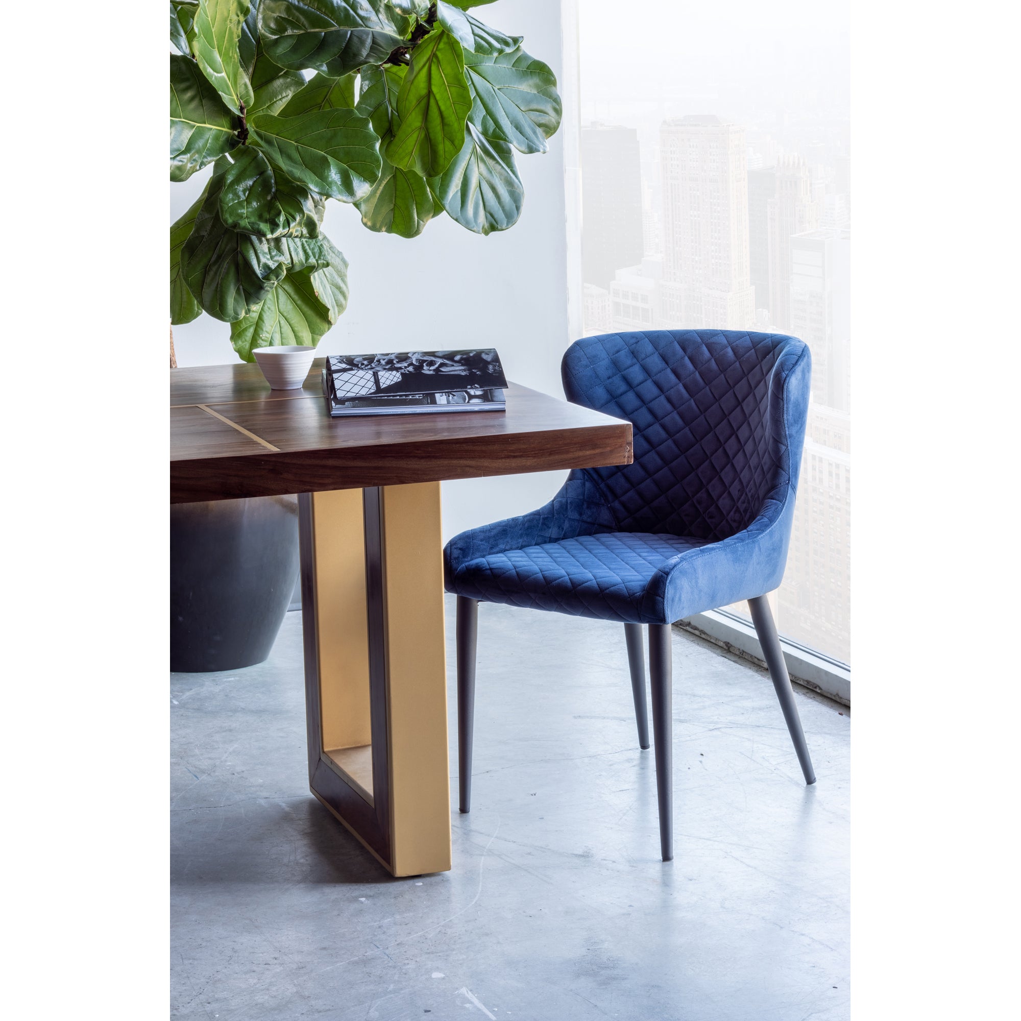 Etta Dining Chair Navy Blue