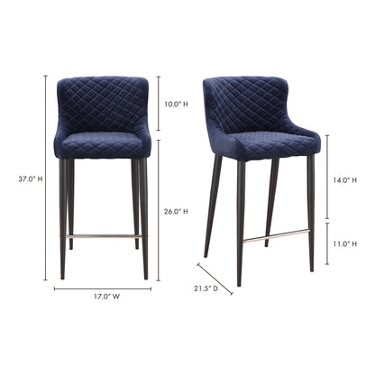 Etta Counter Stool Navy Blue