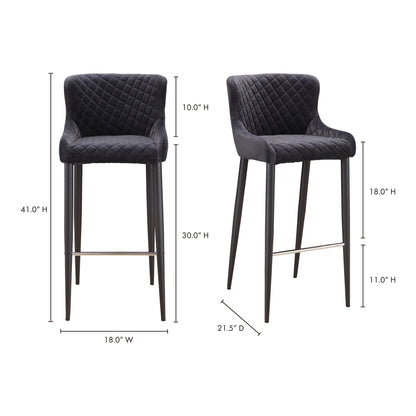 Etta Bar Stool Dark Grey