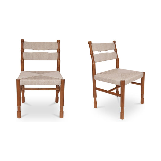 Raf Outdoor Dining Chair Natural - Set Of Two by Moe's Home