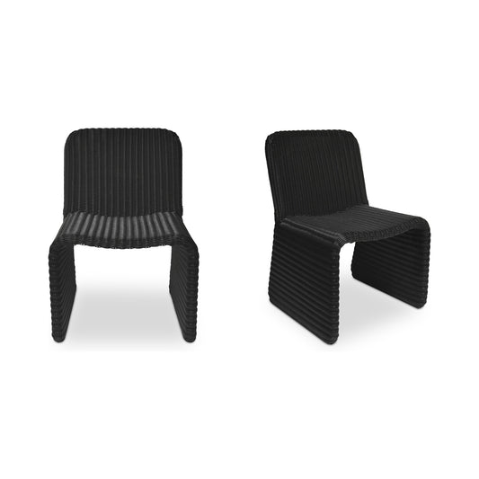 Ella Outdoor Dining Chair Charcoal-Set of Two by Moe's Home