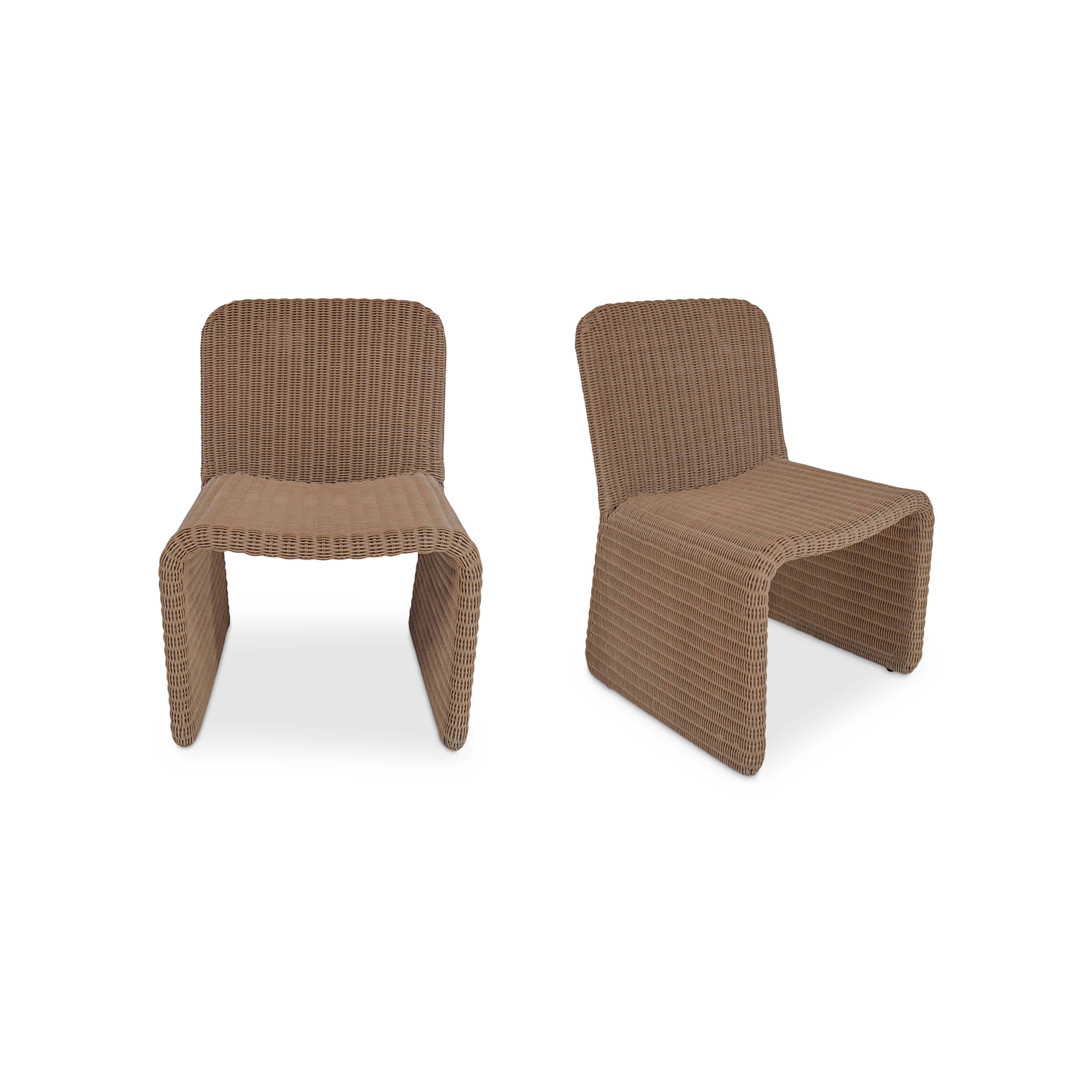 Ella Outdoor Dining Chair Natural-Set of Two by Moe's Home