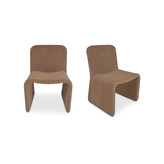 Ella Outdoor Dining Chair Natural-Set of Two by Moe's Home