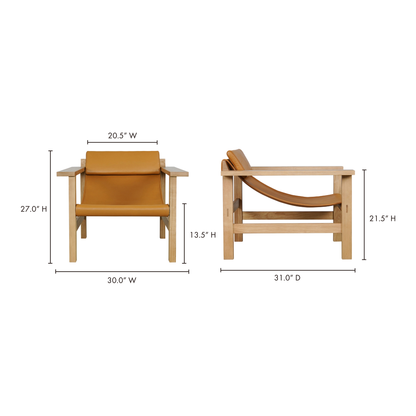 Annex Lounge Chair Hazel Brown