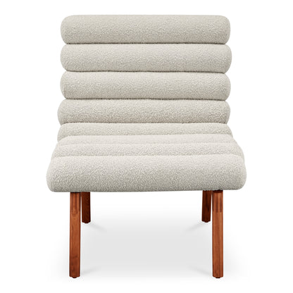Arlo Accent Chair Off White | Brown