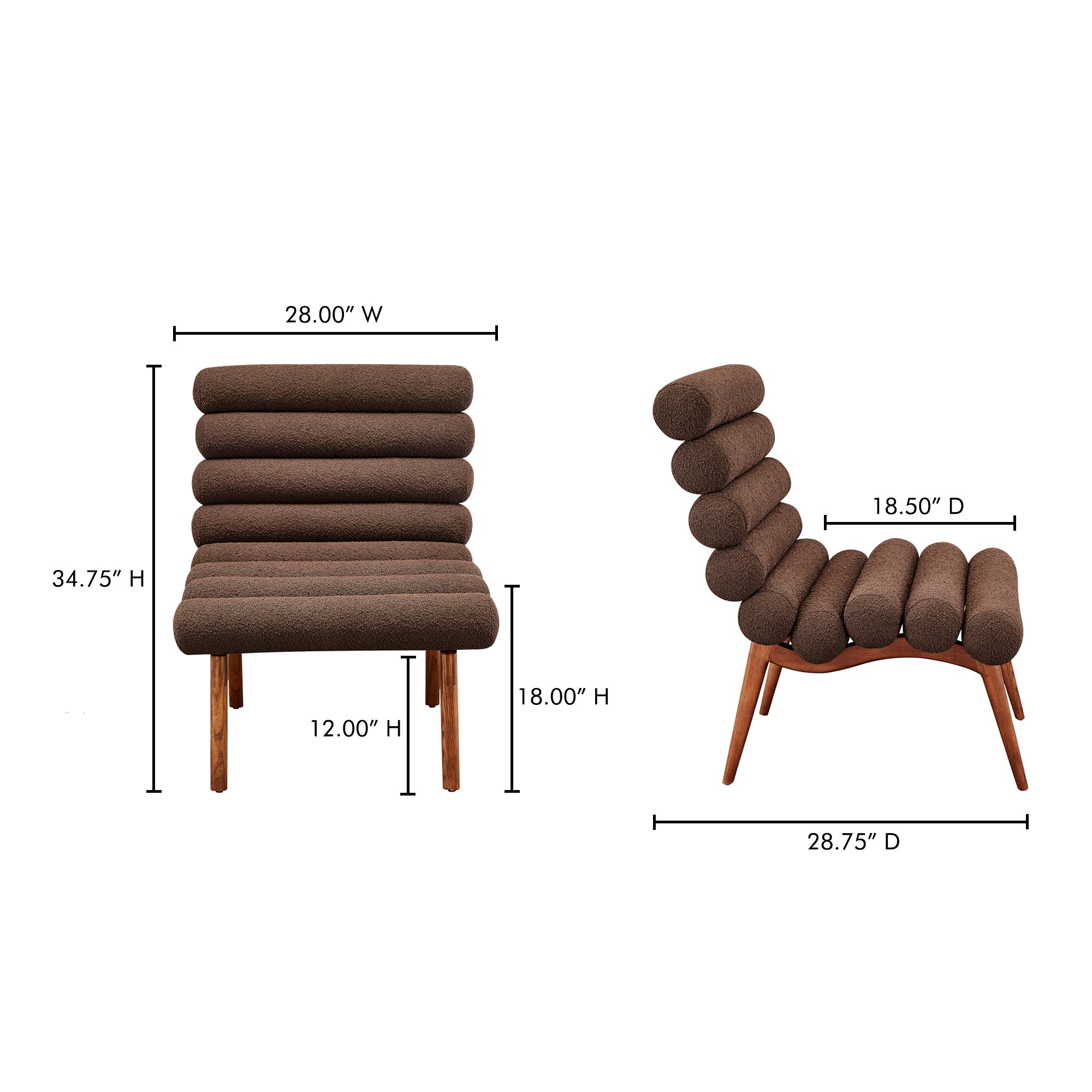 Arlo Accent Chair Deep Brown
