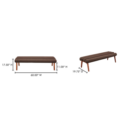 Arlo Bench Deep Brown