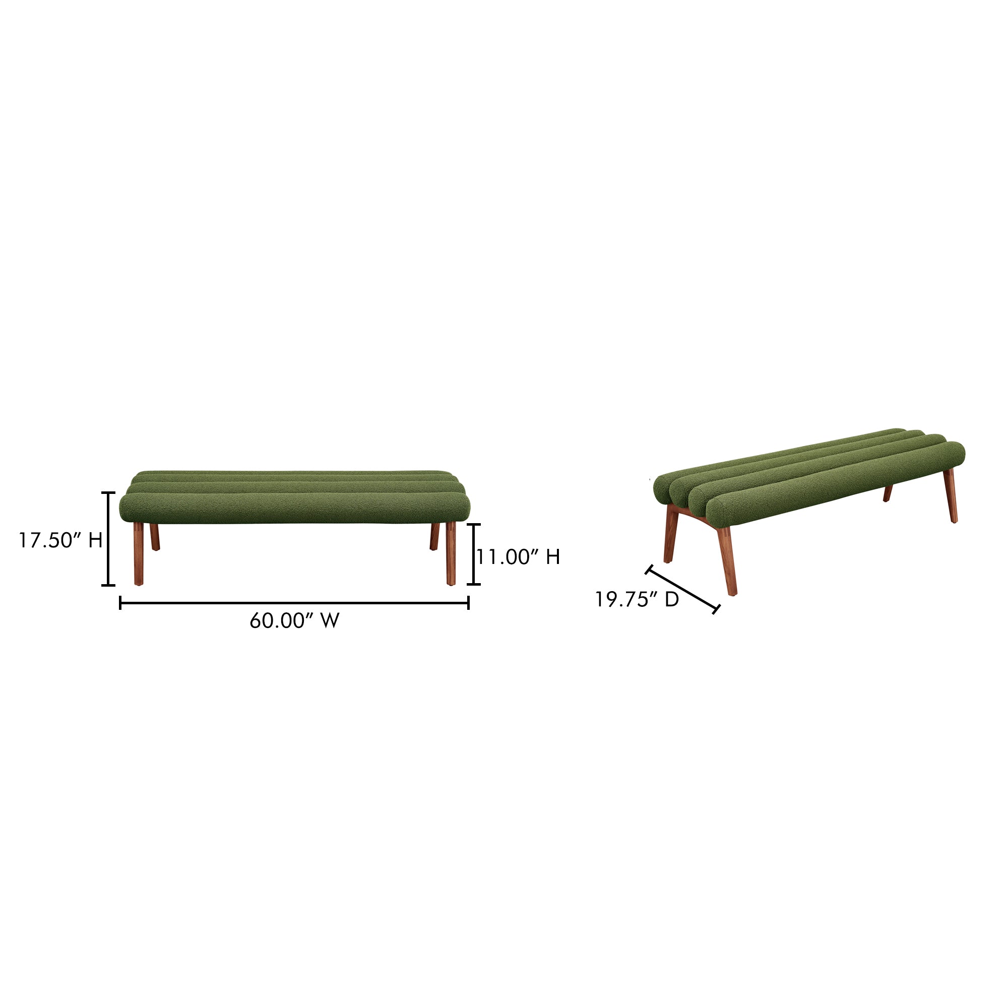 Arlo Bench Dark Green