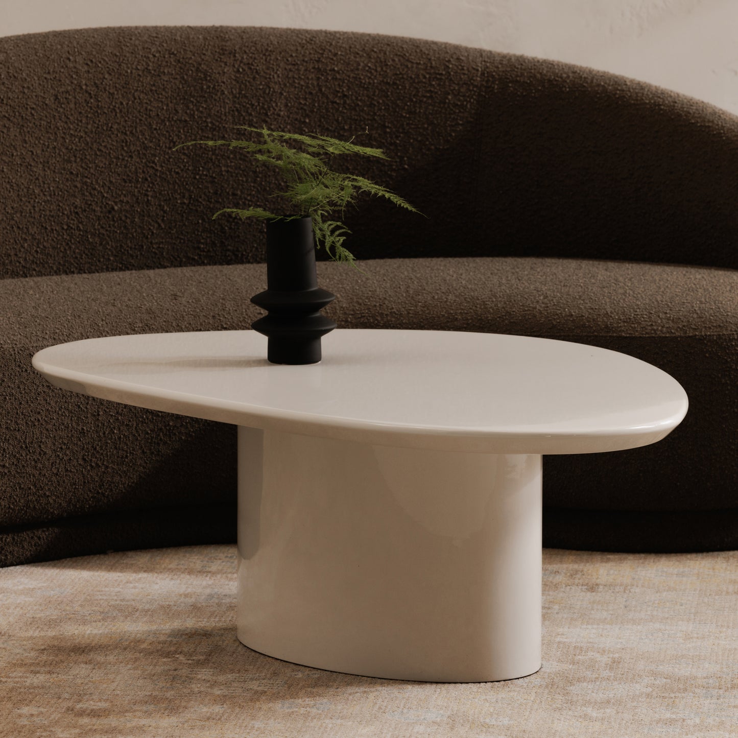 Eden Coffee Table Ivory Lacquer by Moe's Home