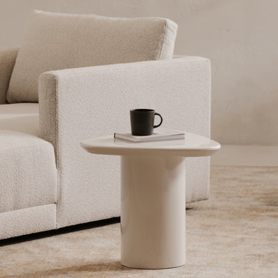 Eden Accent Table Ivory Lacquer by Moe's Home