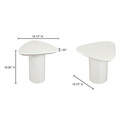 Eden Accent Table Ivory Lacquer by Moe's Home