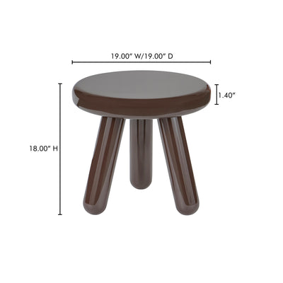 Joy Accent Table Dark Brown Lacquer by Moe's Home