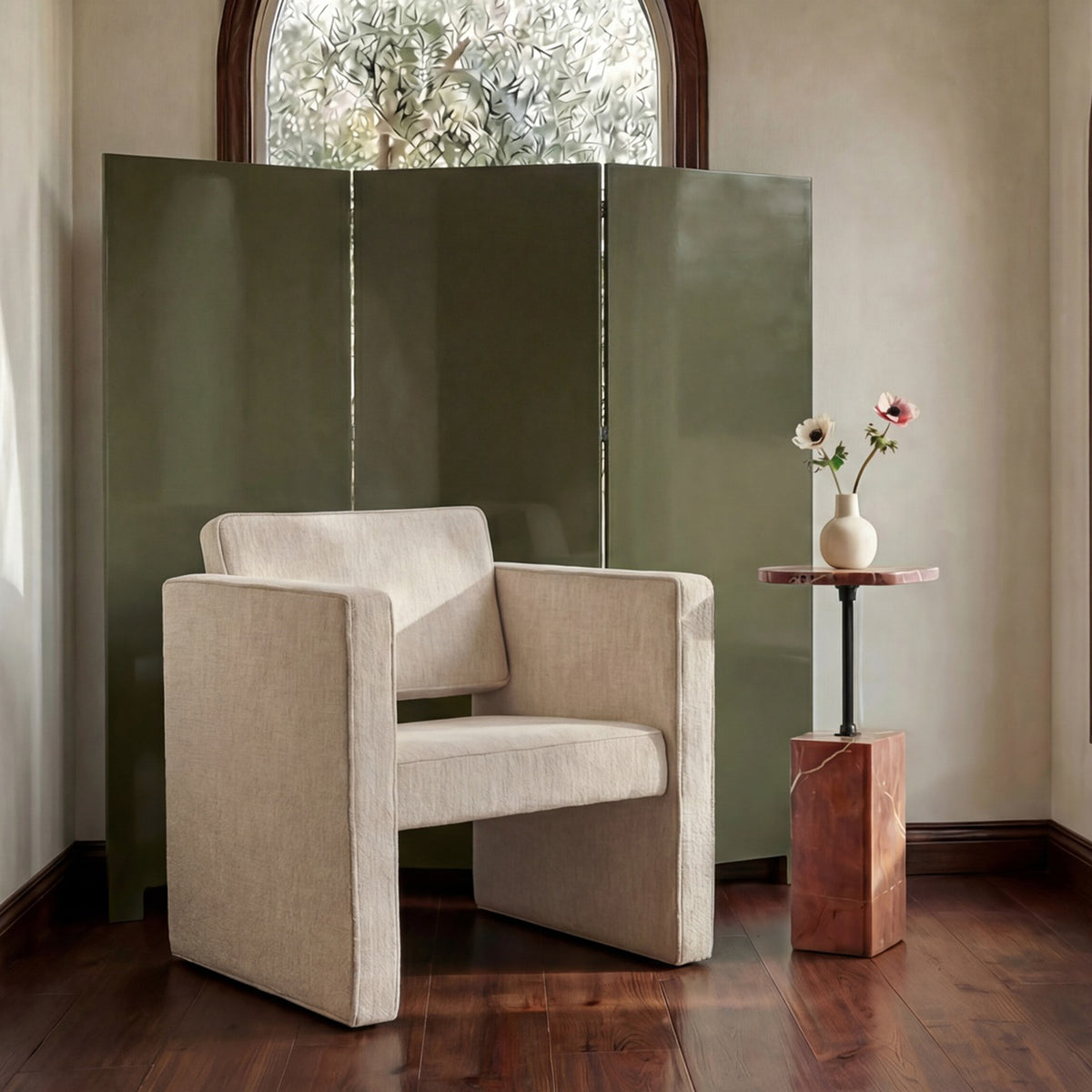 Garbo Screen Deep Olive Lacquer by Moe's Home