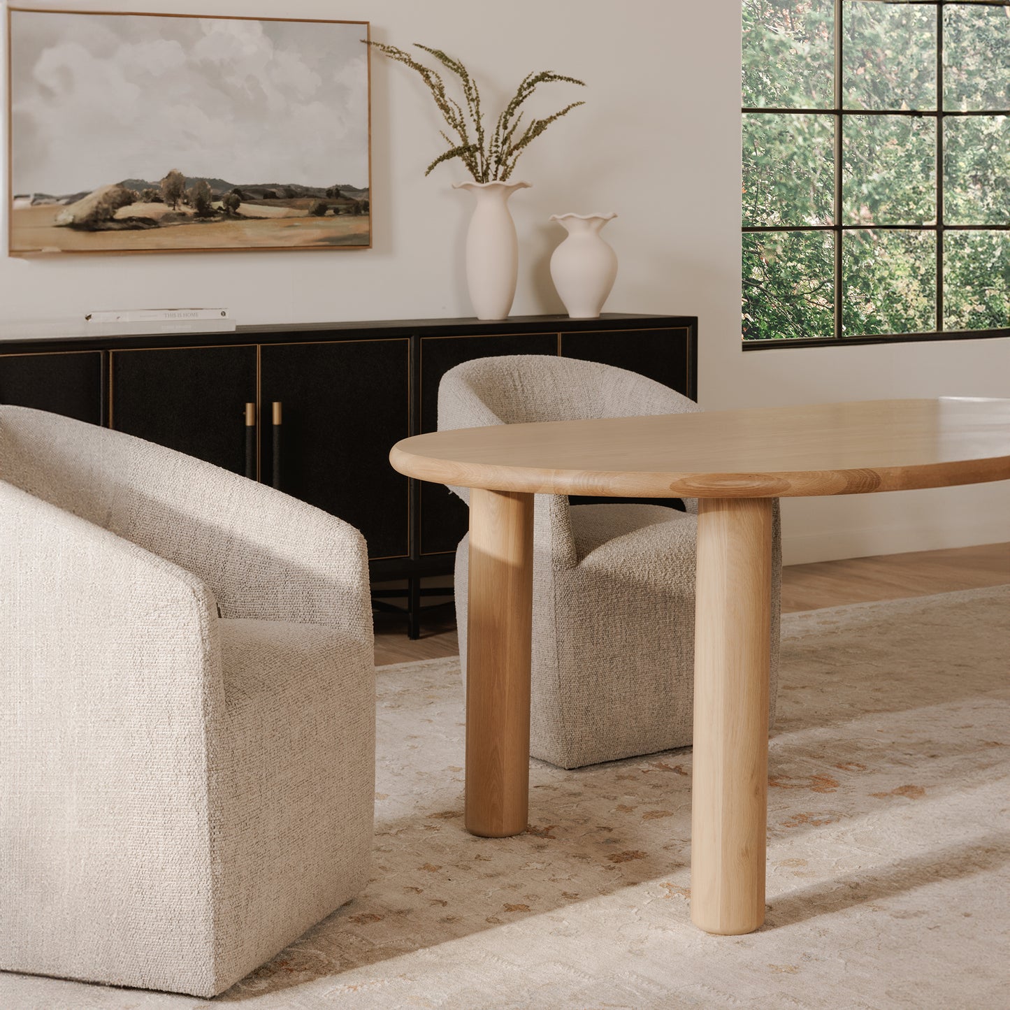Milo Small Dining Table Oak by Moe's Home