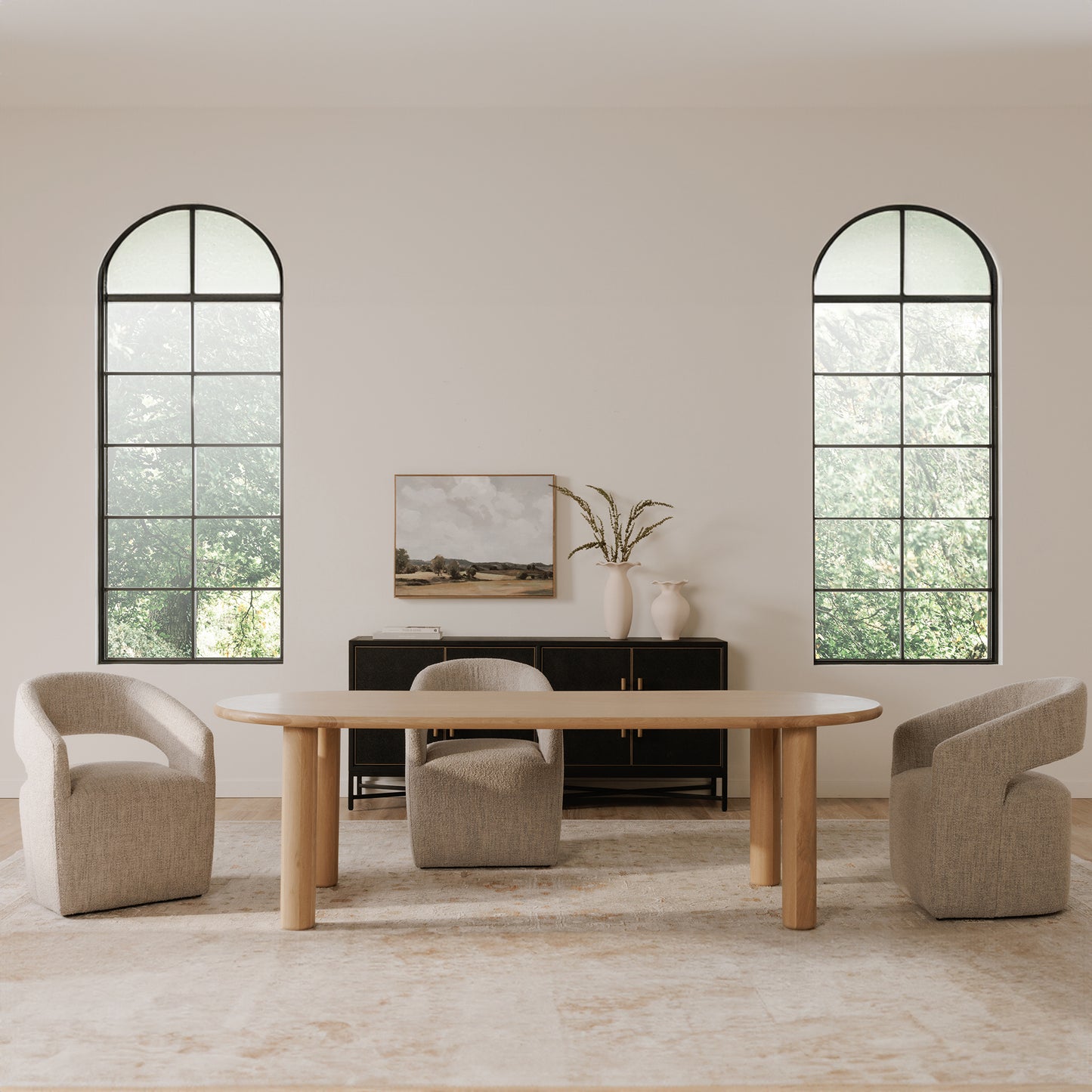 Milo Large Dining Table Oak by Moe's Home