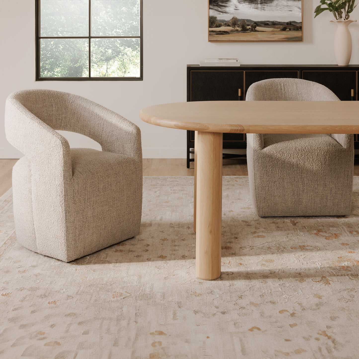Milo Large Dining Table Oak by Moe's Home