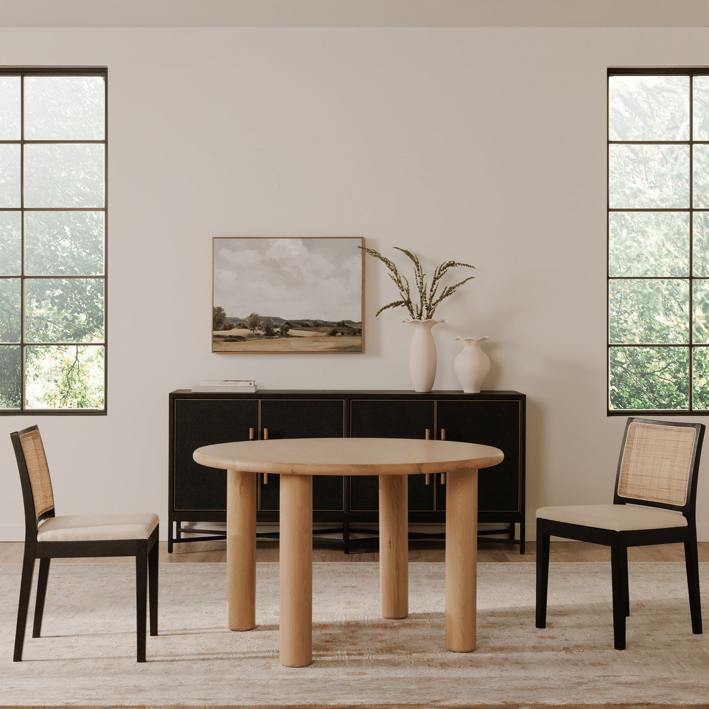 Milo Round Dining Table Oak by Moe's Home