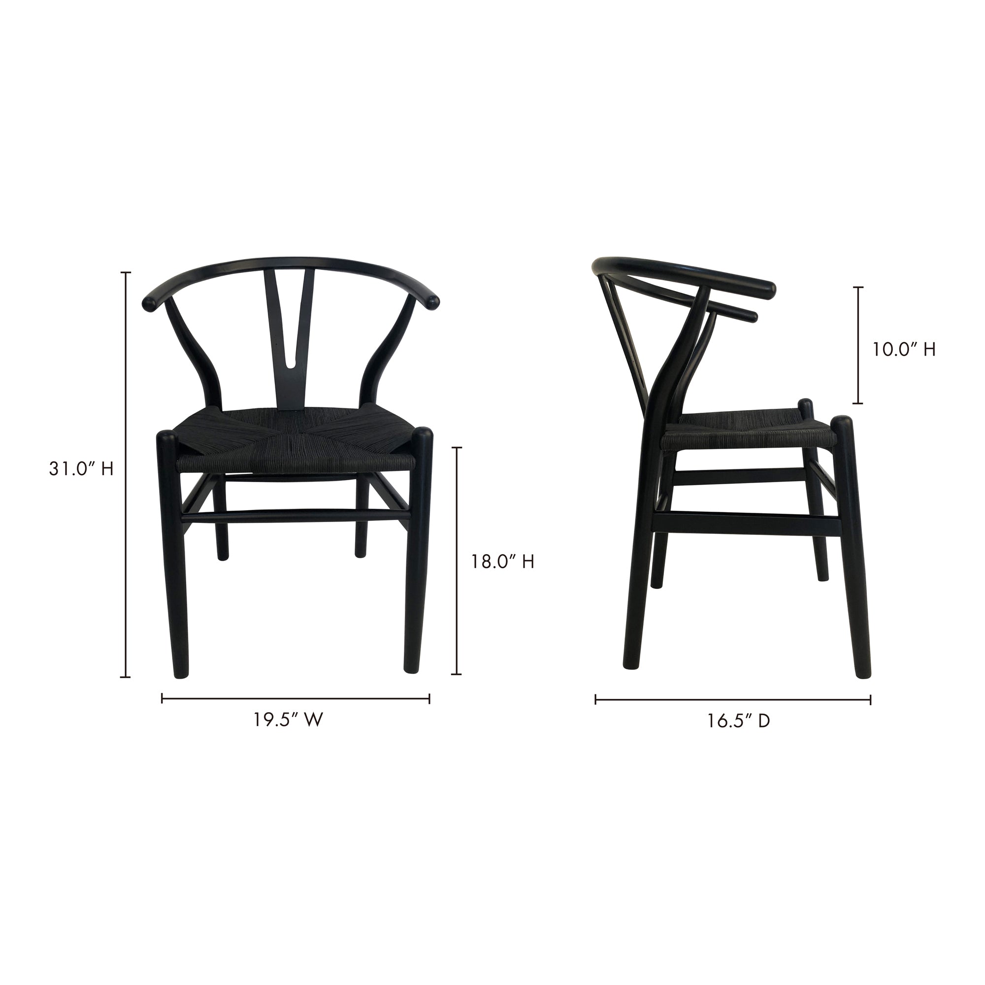 Ventana Dining Chair Black - Set Of Two