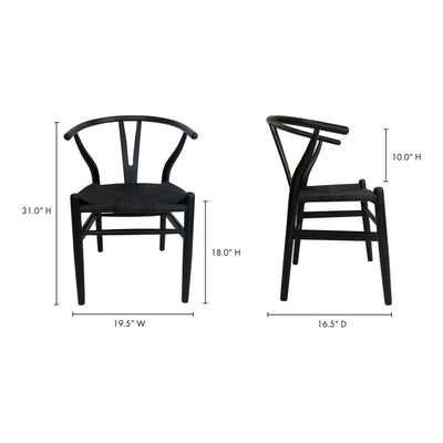 Ventana Dining Chair Black - Set Of Two by Moe's Home
