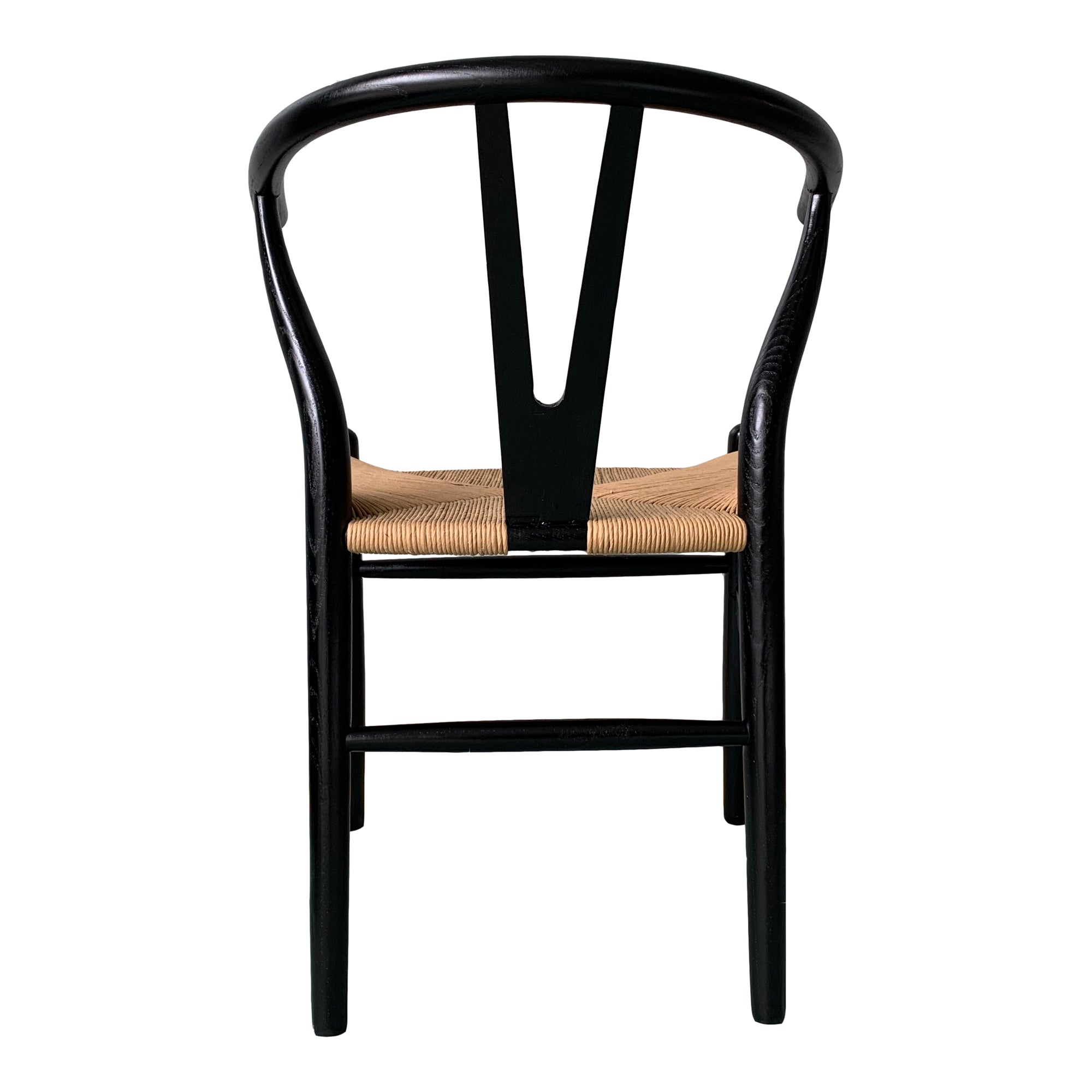 Ventana Dining Chair Black And Natural - Set Of Two