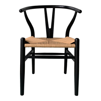 Ventana Dining Chair Black And Natural - Set Of Two by Moe's Home