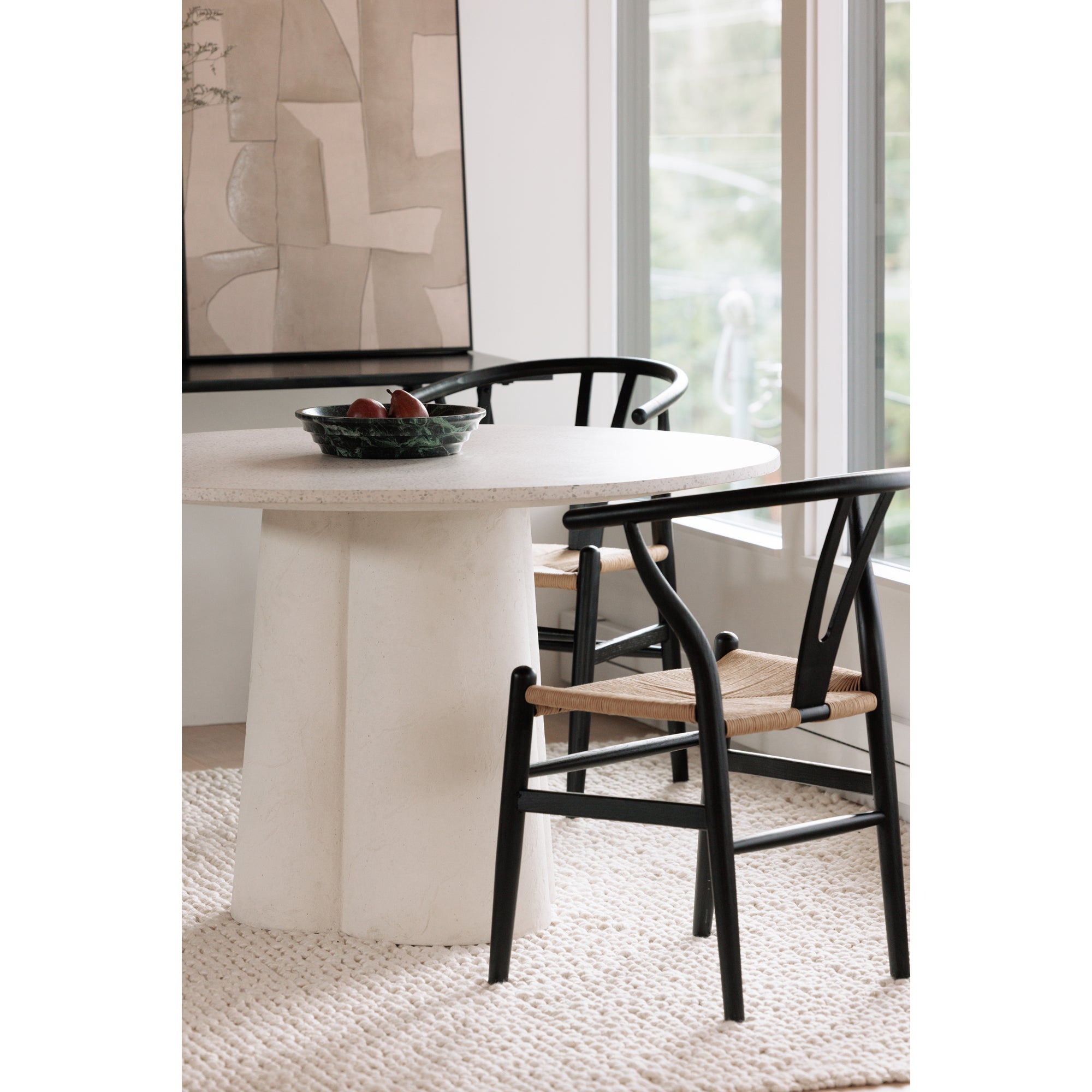 Ventana Dining Chair Black And Natural - Set Of Two