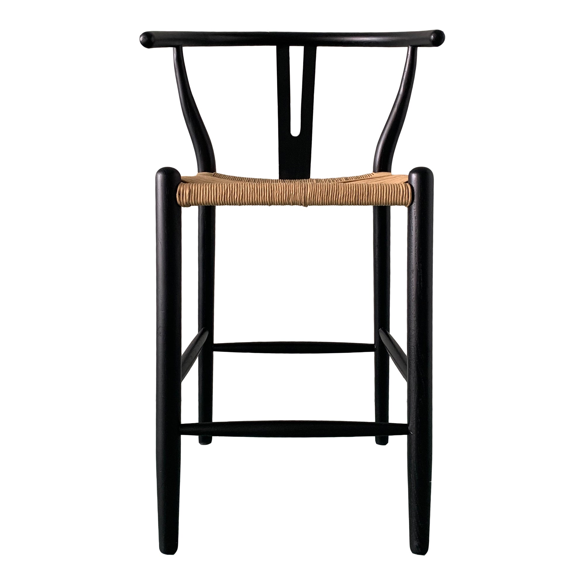 Ventana Counter Stool Black and Natural | Multicolor