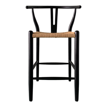 Ventana Counter Stool Black and Natural | Multicolor
