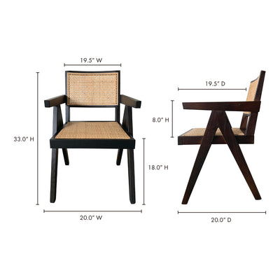 Takashi Chair Dark Brown - Set Of Two by Moe's Home