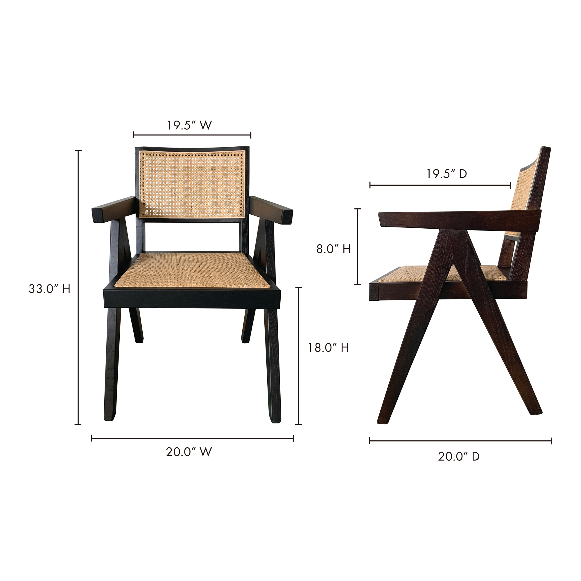 Takashi Chair Dark Brown - Set Of Two
