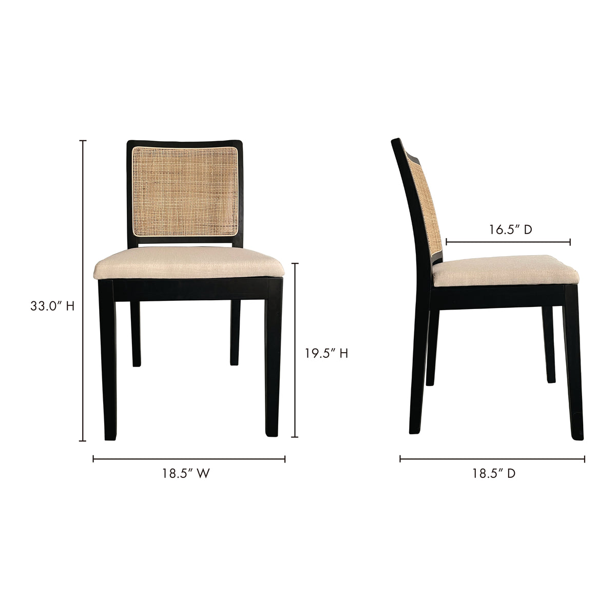 Orville Dining Chair Black - Set Of Two by Moe's Home