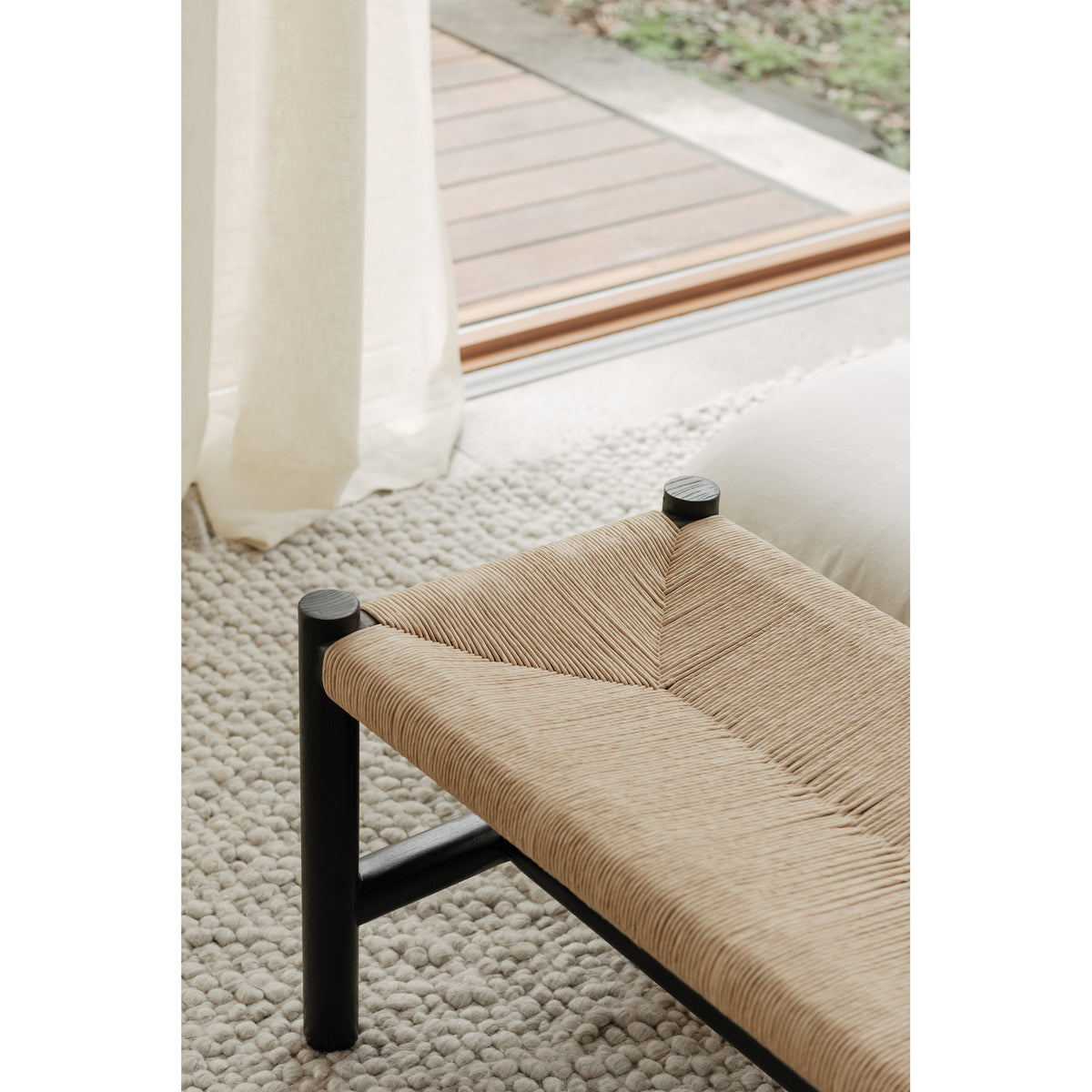 Hawthorn Small Bench Black by Moe's Home