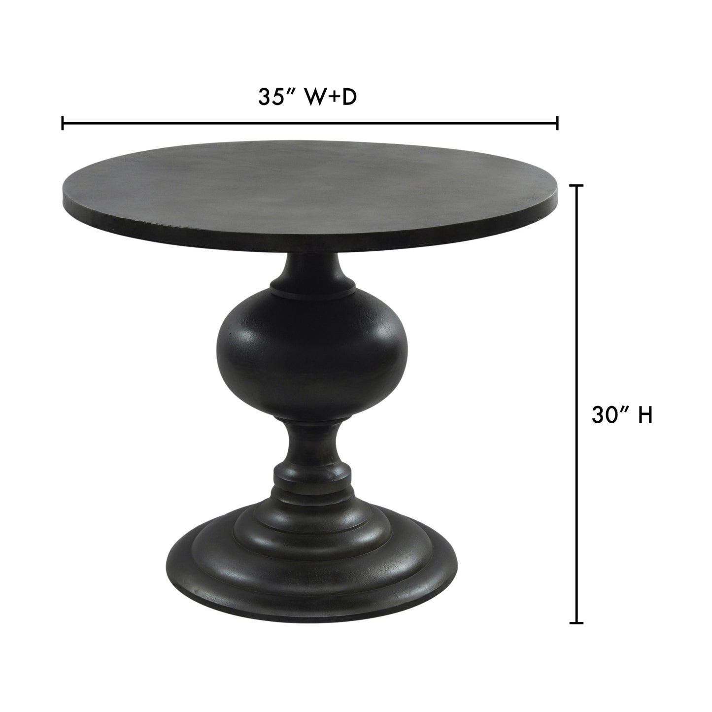 Lexie Dining Table Black by Moe's Home