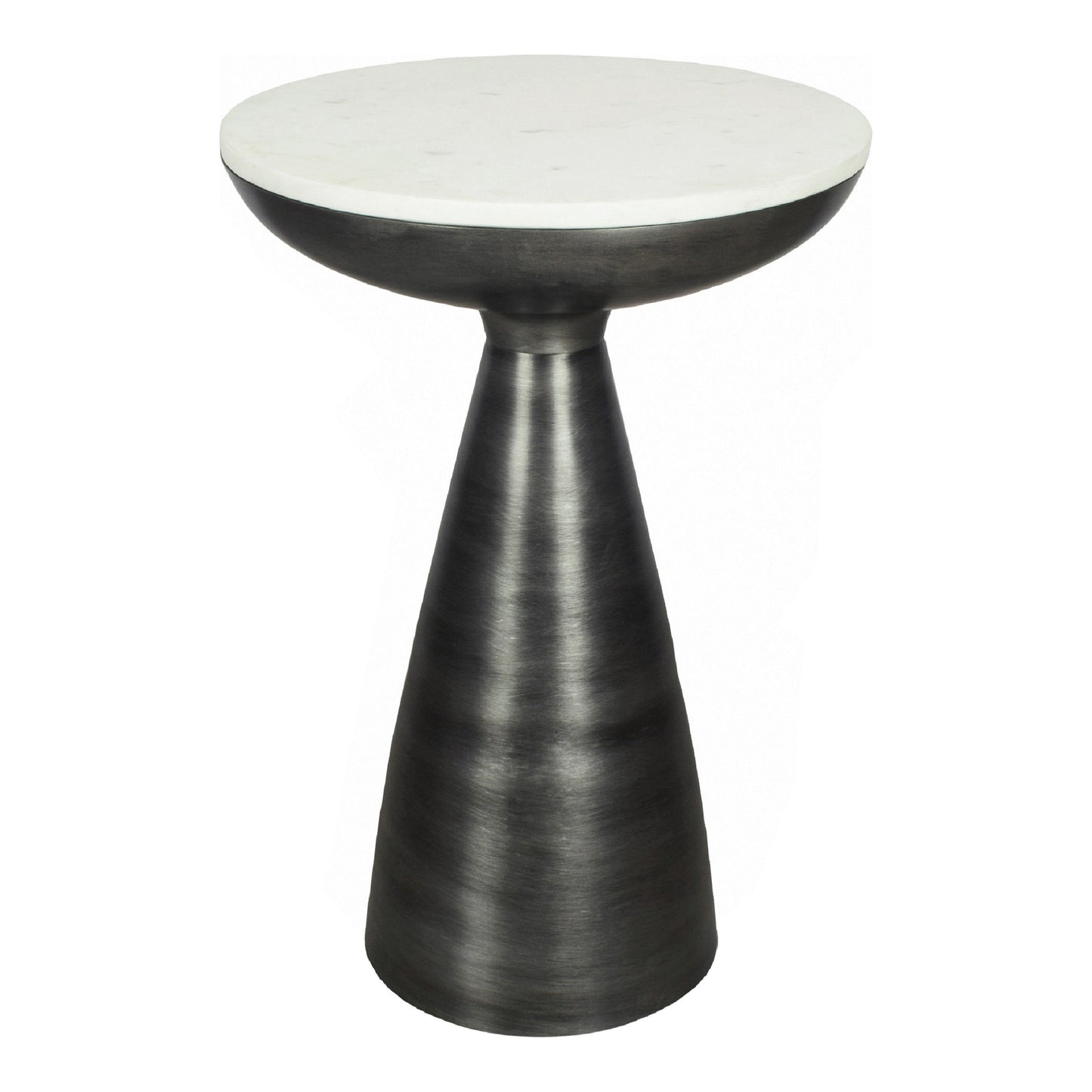 Font Side Table White Marble by Moe's Home